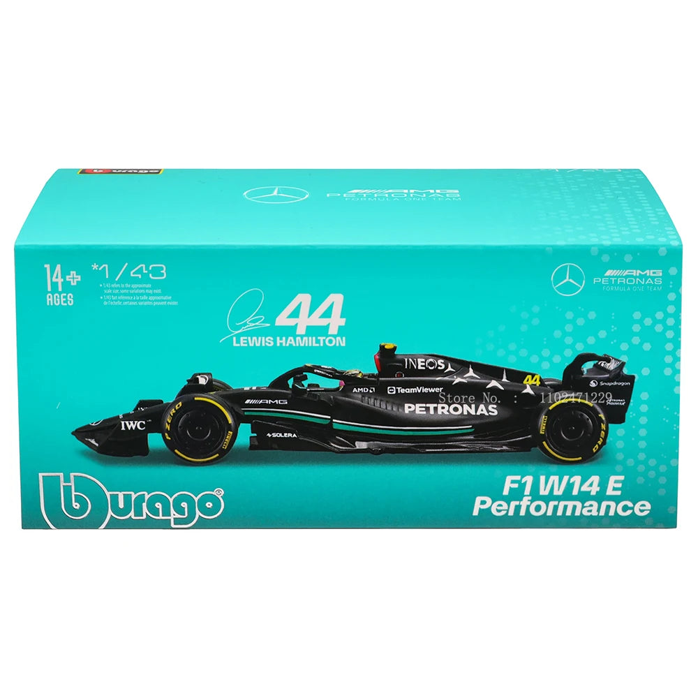 Bburago 1:43 W14 2023 44# Hamilton Mercedes-AMG Petronas F1 Team