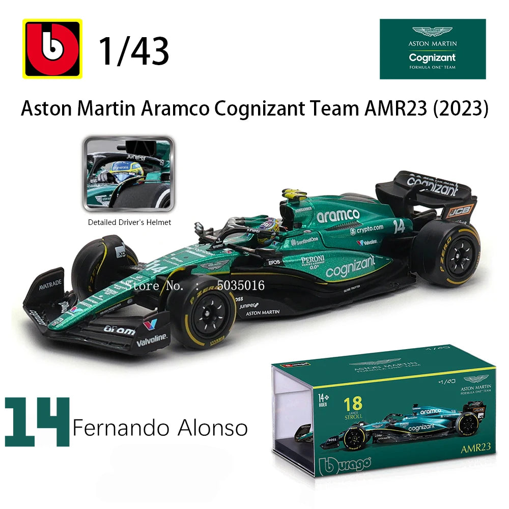 Bburago 1:43 W14 2023 44# Hamilton Mercedes-AMG Petronas F1 Team